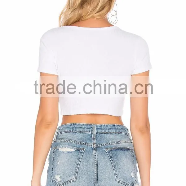Guangzhou Shandao Factory High Quality Summer Casual 180g 100% Cotton Short Sleeve O-Neck Rib Knitted Custom Blank T Shirt photo-3