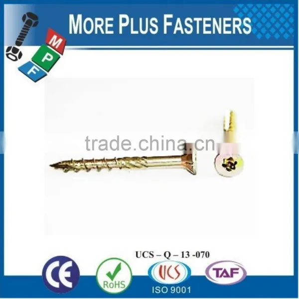 Made in Taiwan Chipboard Screw Particle Board Screw Gympsum Board Screw Pozi Drive Countersunk Head Six Lobe Recess Torx Drive photo-6