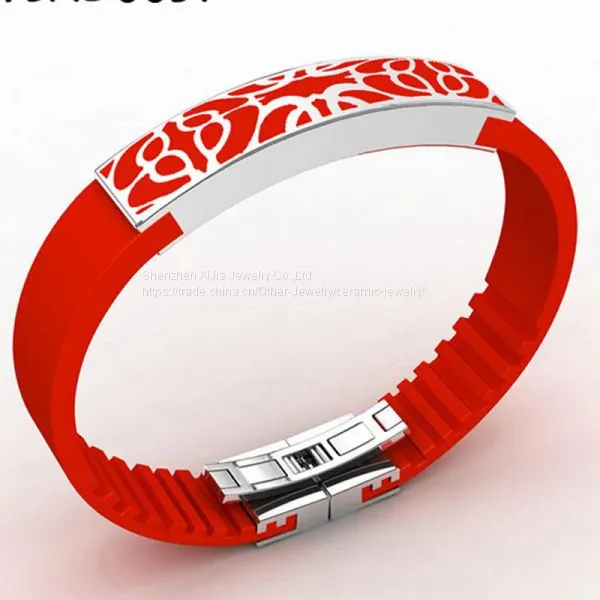 Plating Stainless Steel Bracelet Cloisonne Enamel Bracelet photo-5
