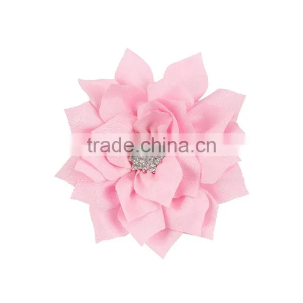The New Hot Hair Multilayer Diamond Corner Playhouse Lotus Leaf Flower Hairpin 13 Color Optional photo-4