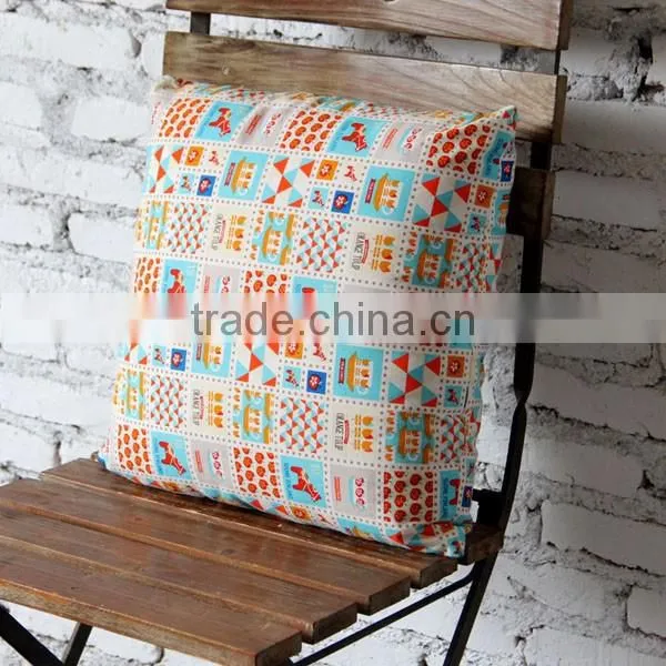 Printed 100% Organic Cotton Heavy Canvas Square Pillow photo-4