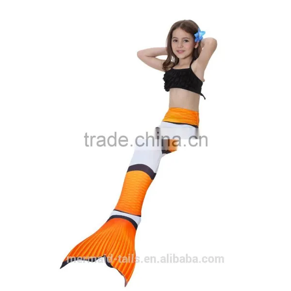 Swimmable Mermaid Tail Costume Swimsuit for Girls Kid Swimming With Bathing Bikini Set photo-3