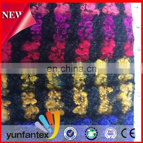 The Woolen Fabric for Woolen Coat 2016 Most Fashion The Fancy Yarn With Mohair Ring Fancy Yarn, Rayon Satin Band ;garment Custom photo-2