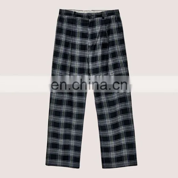 Most Fashionable In 2017 Wholesale Men Casual Checked Wide Leg Trousers photo-6