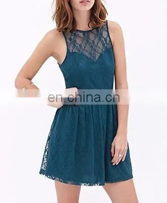 Lace Beautiful Sleeveless Elegant Dress photo-2