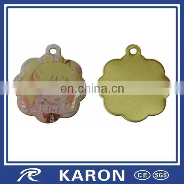 Cheap Personalized Printed Brass Keychain With Epoxy Dome photo-6
