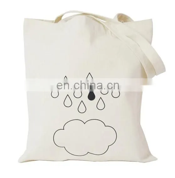 Custom Logo Handle Canvas Shopping Bag Canvas Tote Bag photo-6