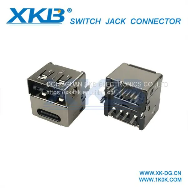 Double-layer Usb-c Socket/type-c Mother Seat +USB Double-sided Insert. photo-2