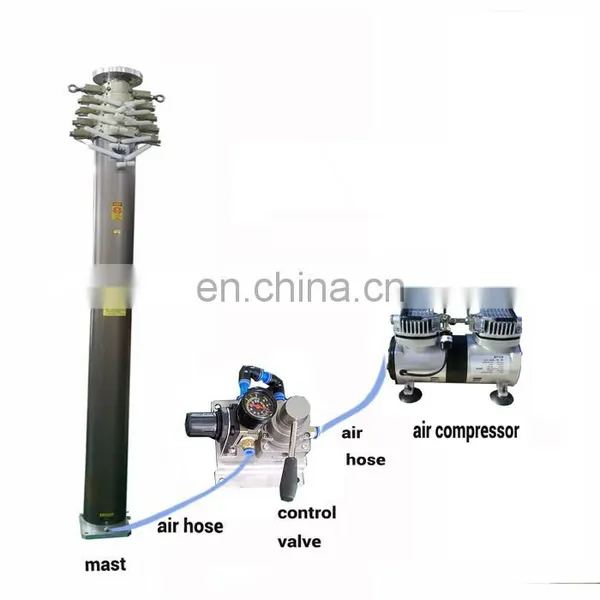 12m Portable Field Locking Telescopic Pneumatic Mast photo-3