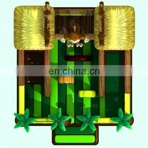 2020 New Design Forest Theme Inflatable Monkey Park Slide for Kids photo-3