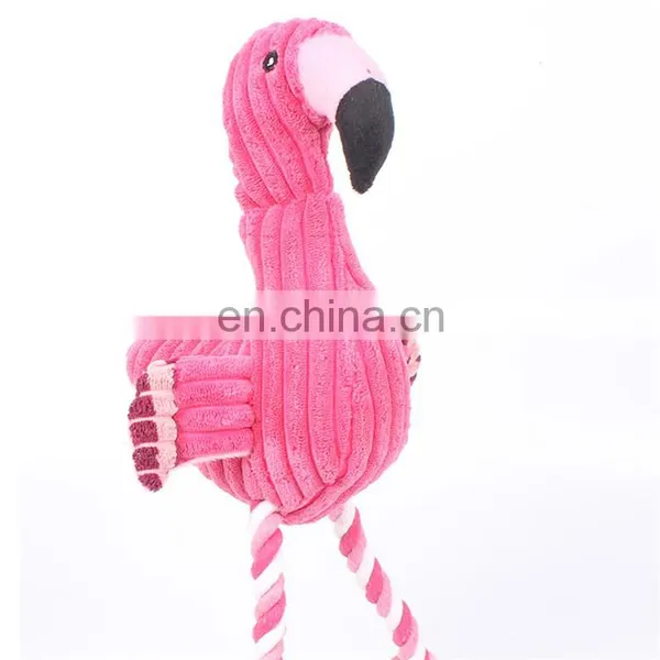 Pink Flamingo Dog Bite Toy Large Size Squeaky Plush Toys for Dog photo-3