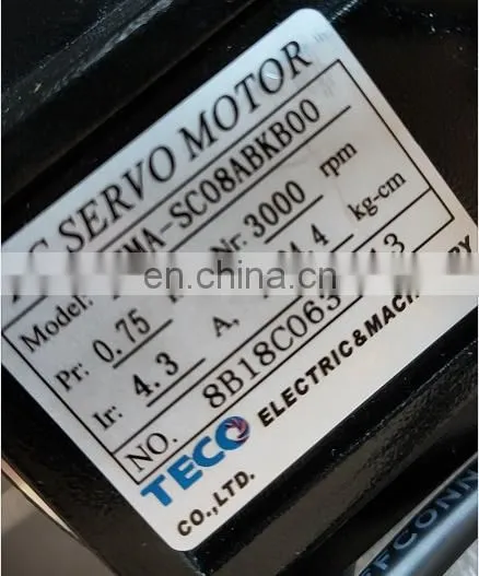 Teco 750w AC Servo Motor JSMA-SC08ABKB00+JSDEP 20A With Brake photo-4