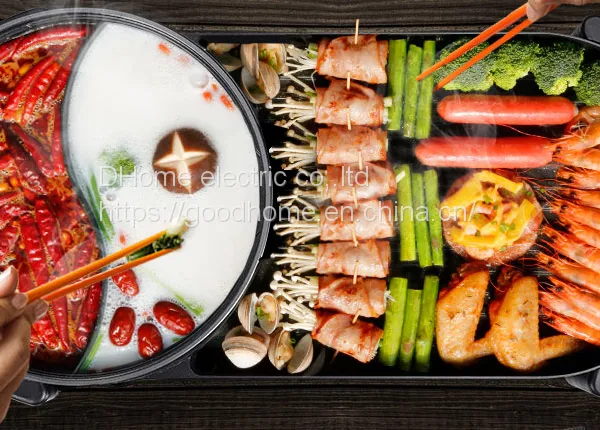 Mandarin Duck Hot Pot/Roast Pork and Rinse Roast Integrated Pot/Multi Functional Cooking Electric Hot Pot（Wechat:13510231336） photo-3