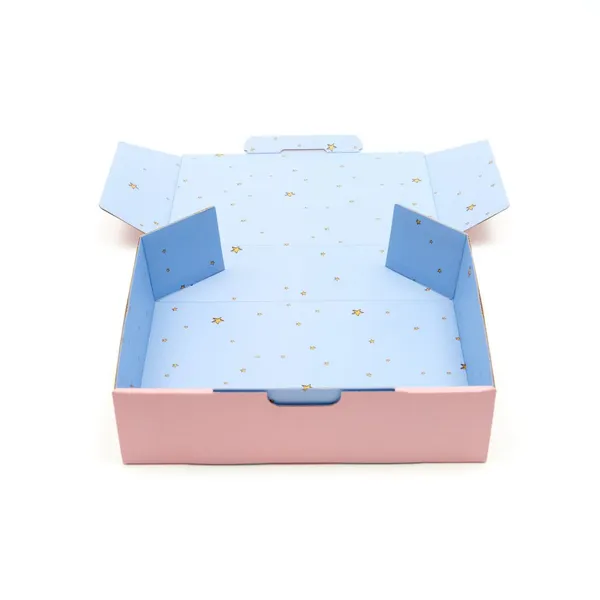 Custom Pink Logo Printing Corrugated Gift Mailer Box Special Design Cost Saving Mailer Box photo-3