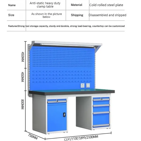 Heavy Duty Steel Workbench – Hammer-Proof Plate Top | Adjustable Legs | Takes a Beating