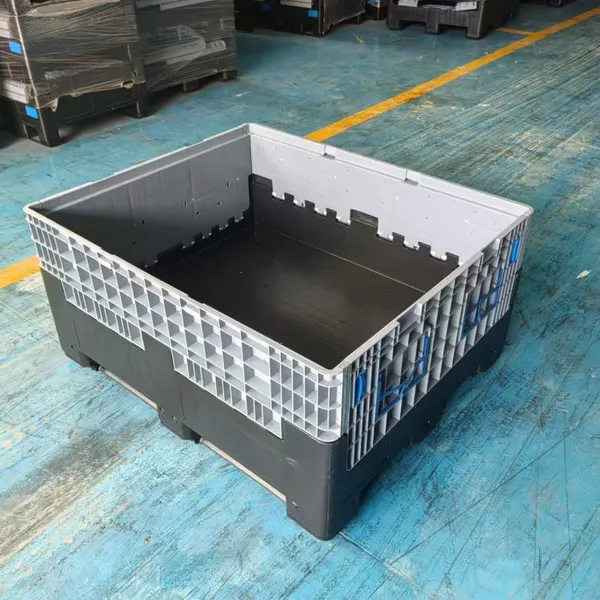 Heavy Duty HDPE Plastic Pallet Box Stackable for Industrial Cargo Storage & Sea Shipping photo-3