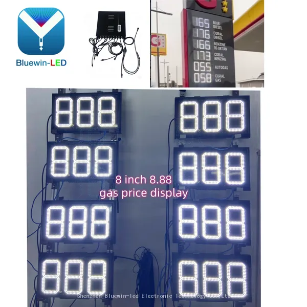Free Shipping Large LED Display With Remote Control 888.88 Format for Gas Station Price Signs photo-3
