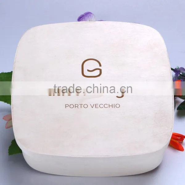 Natural Round Shape Mini Wooden Bark Box Wood Cheese Box Wholesale photo-2