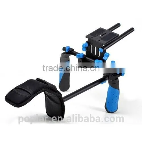 Poplar High Quality Dslr Rig Kit Support Mount Rig+Hand Grip+Follow Focus+Matte Box+C Shape Support +Top Handle For DV photo-3