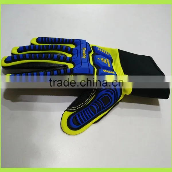 Cotton Work Gloves With Rubber Grip Dots Oil Industry Work Gloves Patched Palm Work Gloves photo-6