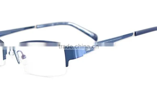 Metal Half Rim Men Eyeglass Frame Fashion Glasses Eyewear photo-4