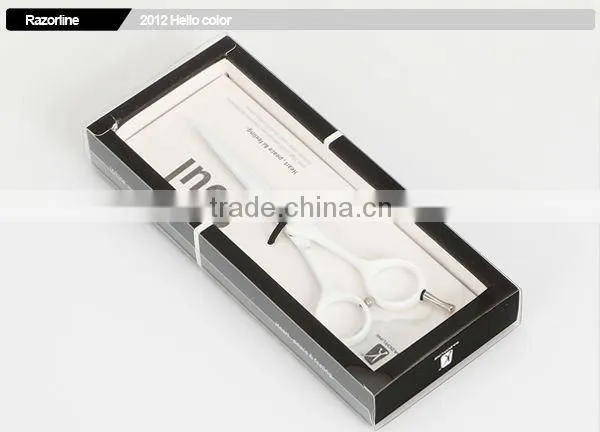 RAZORLINE R8W/ White Teflon Coating/ White Hair Scissors photo-3