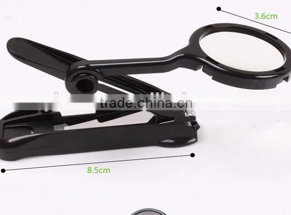 NC2103 New Design Plastic Carbon Steel Nail Clipper With Magnifying Glass photo-2