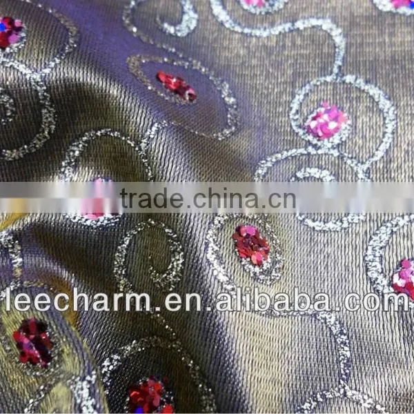 Spray Paint Colorful Sequin Meatllic Fabric
