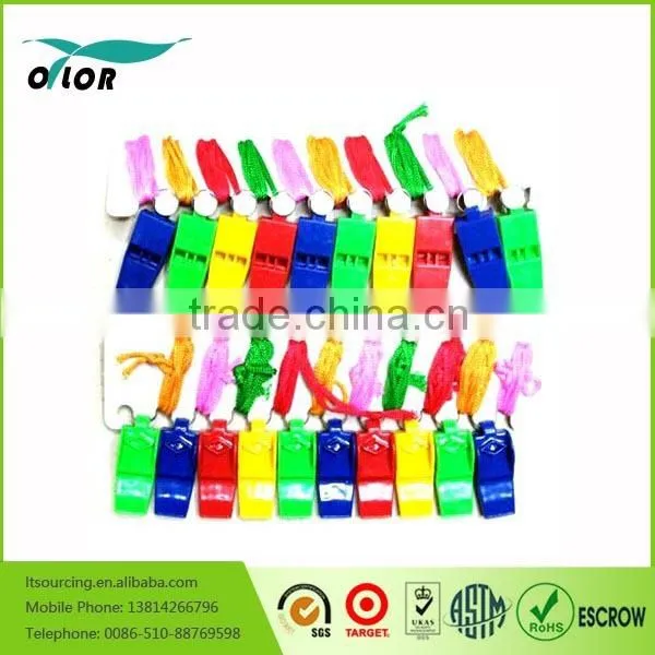 High Quality Cheap Plastic Custom Wholesale Coloured Plastic Survival Whistle