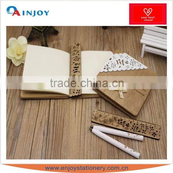 WOOD COVER NOTE BOOK WITH REIN PEN photo-4