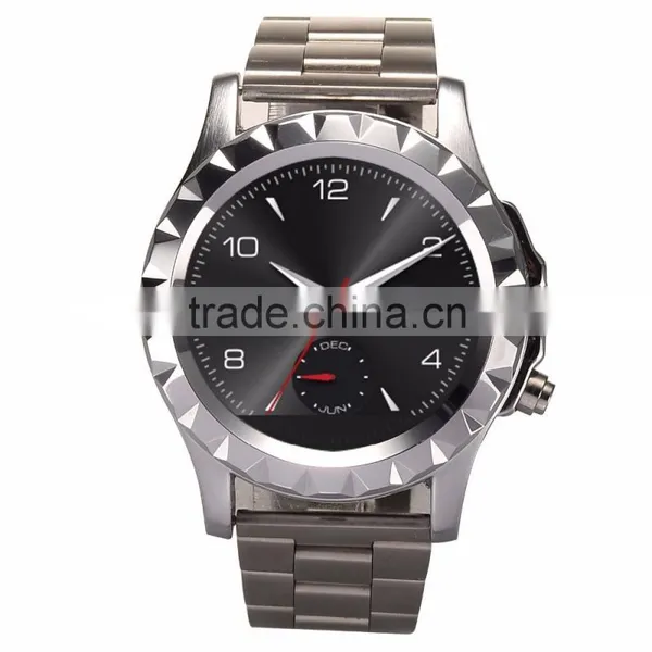 2015 Hi-Tech Metal Body Round Screen Bluetooth Smart Watches Men photo-2