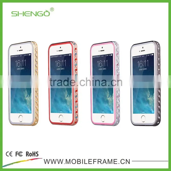 Diamond Metal Bumper With TPU Case for IPhone 5/5S photo-5