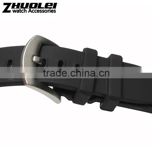 2015 New Style 25*16mm Silicone Watch Bracelet With Stainless Steel Pin Buckle Wholesale 3PCS photo-2