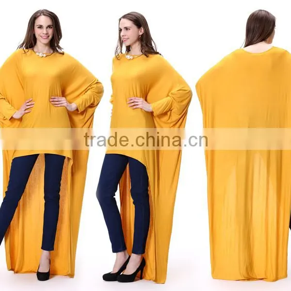 2016 Summer Women Batwing Sleeve Yellow Color Top For Woman photo-5