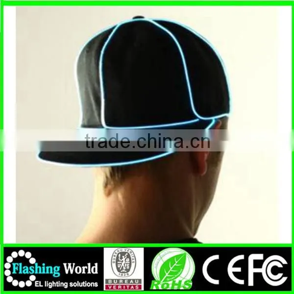 Attractive Designs Neon Embroidery Logo Led Flash Hat photo-4