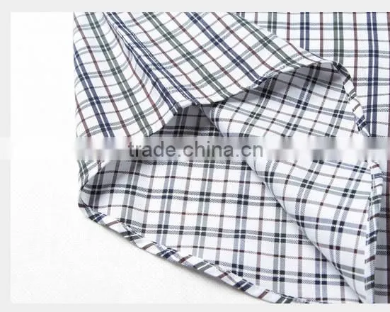 Custom Top Quality Business Mens Dress Shirt Wool Plaid Shirts for Business Man Quality Choice photo-4