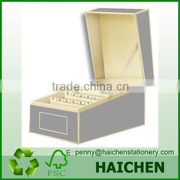Assorted Colour Business Card File Box With Dividers A to Z Quality Choice photo-2