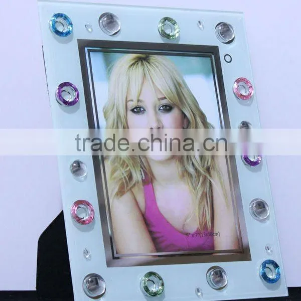 Glass Photo Frame, Glass Picture Frame With Diamond