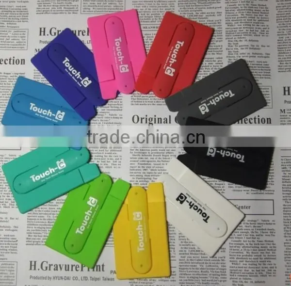 One Touch New Design Sucker Silicone Smart Phone Card Pocket Stand photo-2