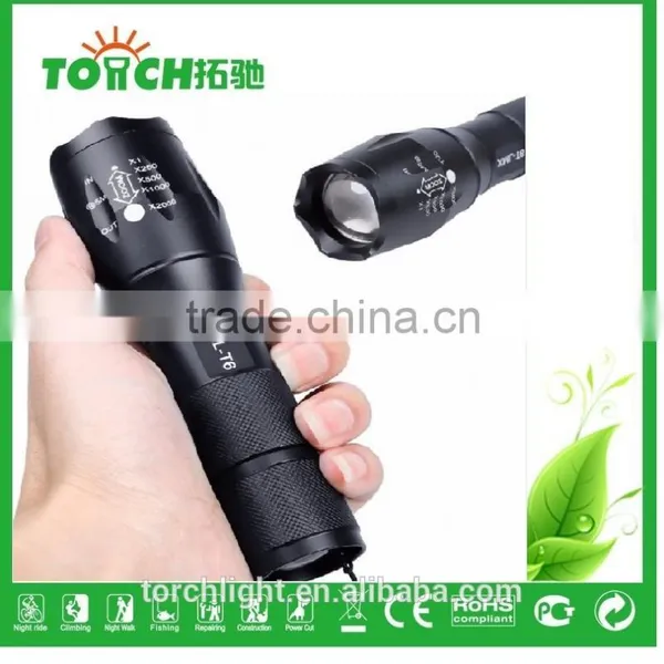 Bicycle Flahslight Super Waterproof High Power Flashlight T6 Zoomable Flashlight 1000lumens 10 w for 3*AAA Battery Flahslight photo-2