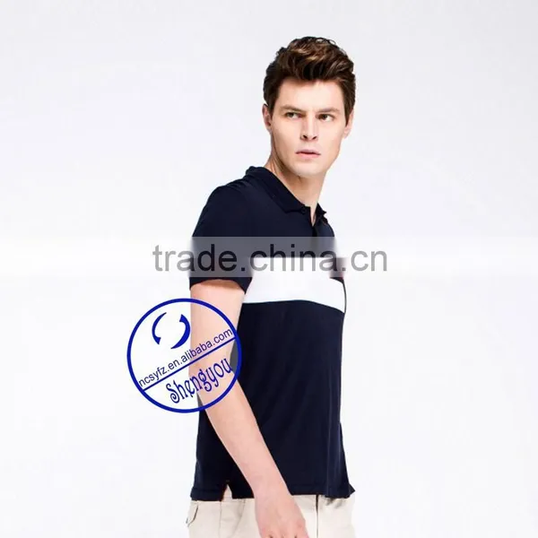 2015 Cotton Sport Top, Quality Man's Clothing, Short Sleeve Mens Polo Shirt photo-3