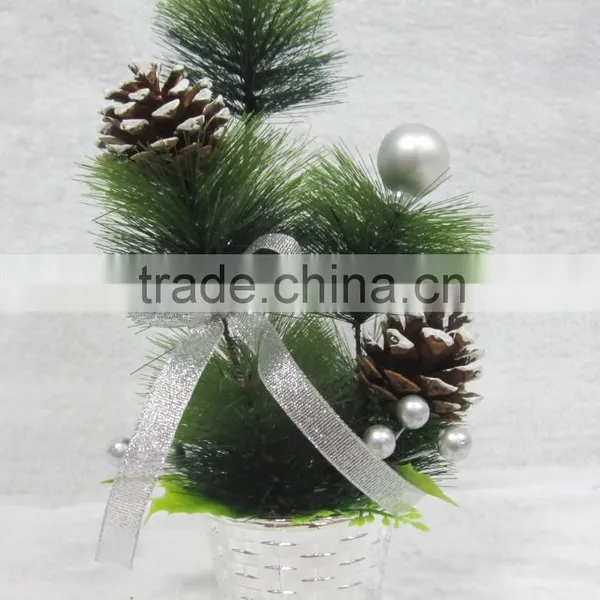 Small Pine Christmas Decorated Tabletop Tree photo-2
