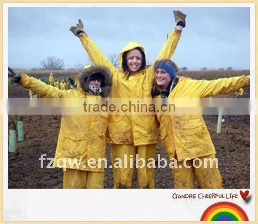 Yellow Pvc Workwear Plastic Rain Suits