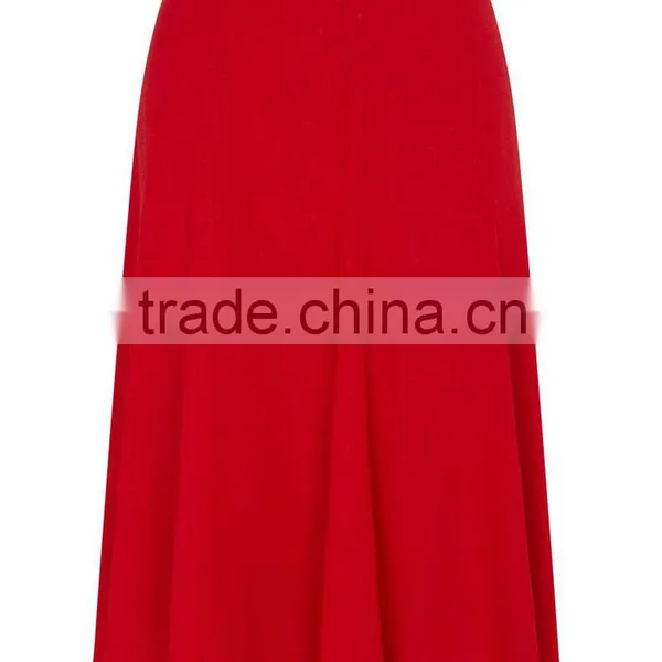 2015 New Arrival Ladies Fashion Linen Midi Skirt