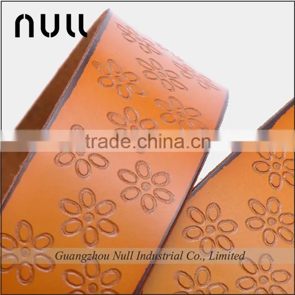 Exquisite Flower Embossed New Style Wholesale Genuine Belt photo-5