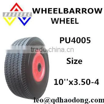 3.50-4 Platic Rim Trolley PU Wheels