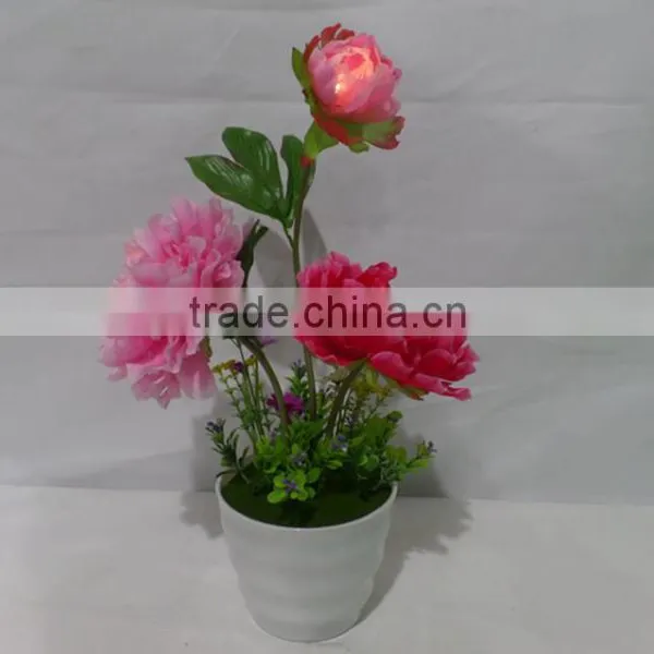Factory Direct Sale Artificial Wedding Decoration Chinese Rose Flower for Table Certerpieces photo-2