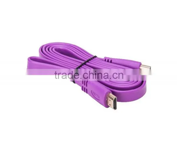 Fashion 1.8m White Flat Hdmi Cable for Multimedia photo-3