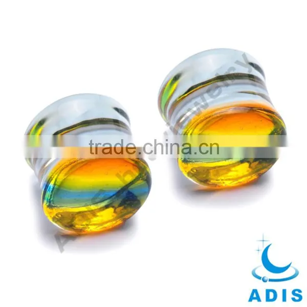 Body Piercing Jewellery Colorful Wholesale Custom Pyrex Glass Ear Stretcher photo-2