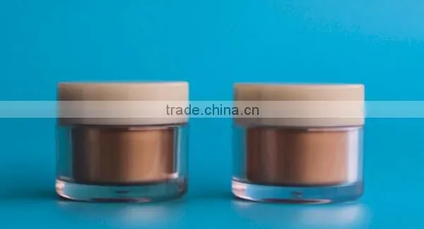 1/2 oz Oval Plastic PS Empty Cosmetic Jar With Double Wall photo-2